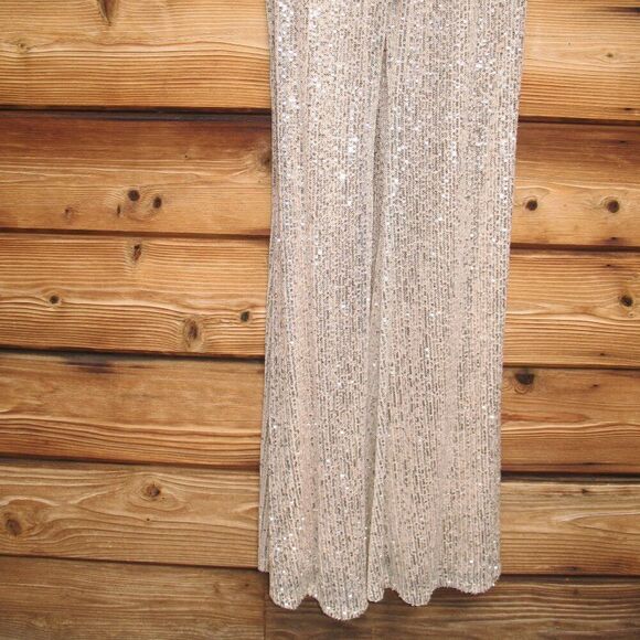 Mac Duggal 26596 SEQUINED DROP SHOULDER LONG SLEEVE JUMPSUIT - Picture 9 of 14